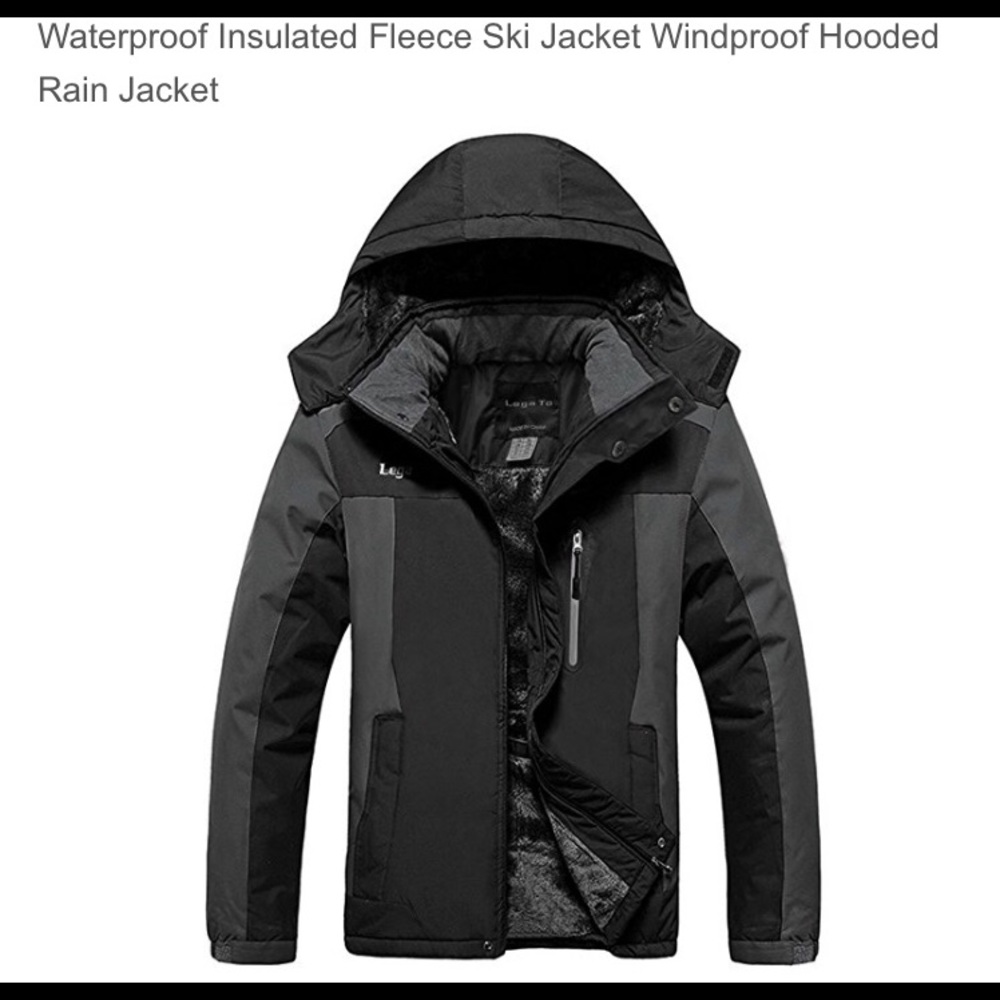 Men’s Waterproof Insulated Fleece Ski Jacket 🧥